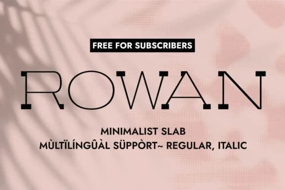 Rowan by Minimalistartstudio — Slab Serif Font