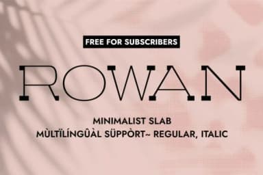 Rowan by Minimalistartstudio — Slab Serif Font — thumbnail 1