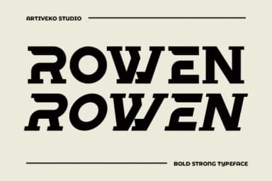 Rowen by Artiveko — Slab Serif Font — thumbnail 1