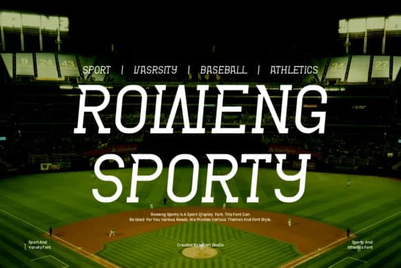Roweng Sporty by IqsiartStudio — Slab Serif Font