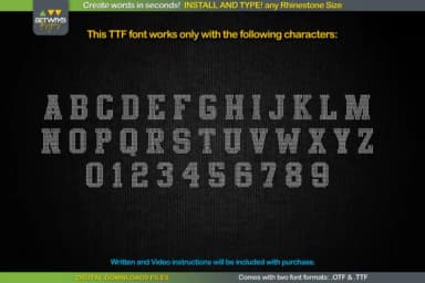 RS02 Atletico TTF RHINESTONE Template by ArtWorks Designs — Slab Serif Font — thumbnail 2