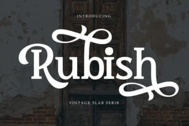 Rubish by meizzalunadesign — Slab Serif Font — thumbnail 1