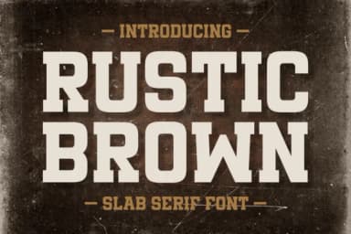 Rustic Brown by Situjuh — Slab Serif Font — thumbnail 1