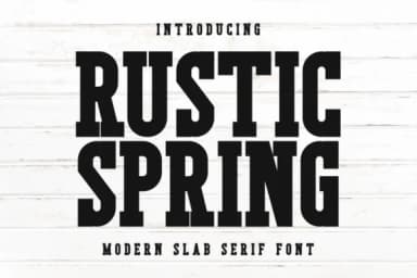 Rustic Spring by Pian45 — Slab Serif Font — thumbnail 1