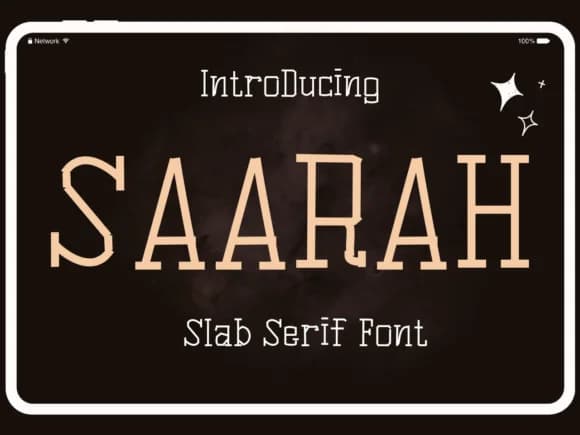 Saarah by Pukka De — Slab Serif Font