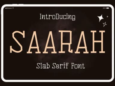 Saarah by Pukka De — Slab Serif Font — thumbnail 1