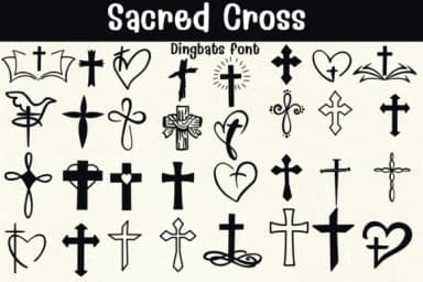 Sacred Cross by Sontaya — Dingbats Font — thumbnail 1