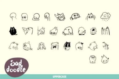 Sad Doodle by onoborgol — Dingbats Font — thumbnail 2