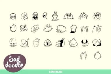 Sad Doodle by onoborgol — Dingbats Font — thumbnail 3