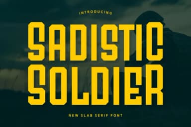 Sadistic Soldier by Wankriss — Slab Serif Font — thumbnail 1