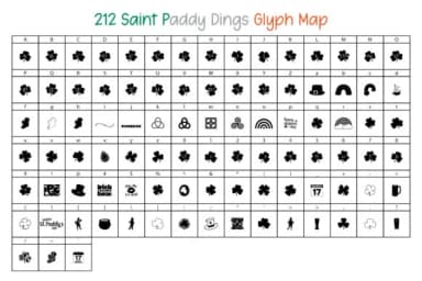 Saint Paddy Dings by 212 Fonts — Dingbats Font — thumbnail 2