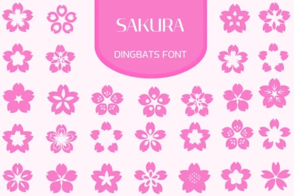 Sakura by Heartcraft Atelier — Dingbats Font