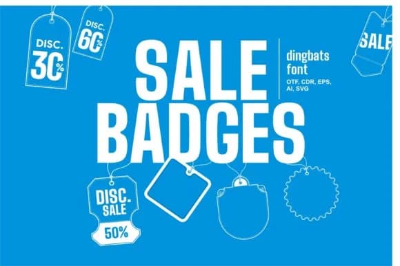 Sale Badge by onoborgol — Dingbats Font