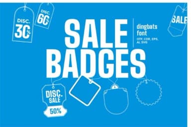 Sale Badge by onoborgol — Dingbats Font — thumbnail 1