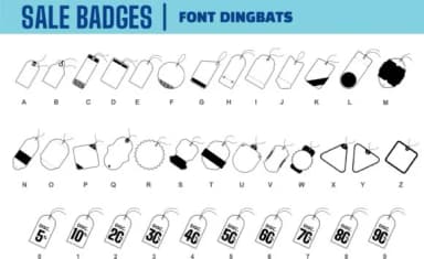 Sale Badge by onoborgol — Dingbats Font — thumbnail 2