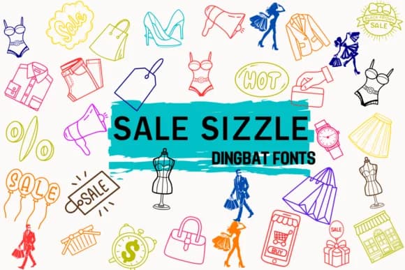 Sale Sizzle by Petal Pixels — Dingbats Font