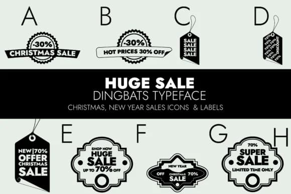 Sales Special Offers Dingbats by Minimalistartstudio — Dingbats Font