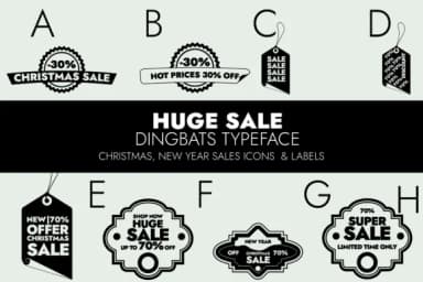 Sales Special Offers Dingbats by Minimalistartstudio — Dingbats Font — thumbnail 1