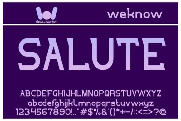 Salute by weknow — Slab Serif Font