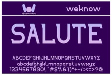 Salute by weknow — Slab Serif Font — thumbnail 1