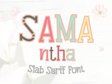 Samantha by Pukka De — Slab Serif Font — thumbnail 1