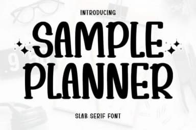 Sample Planner by Minimalist Eyes — Slab Serif Font — thumbnail 1