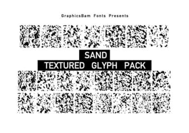Sand Textured Glyphs by GraphicsBam Fonts — Dingbats Font — thumbnail 1
