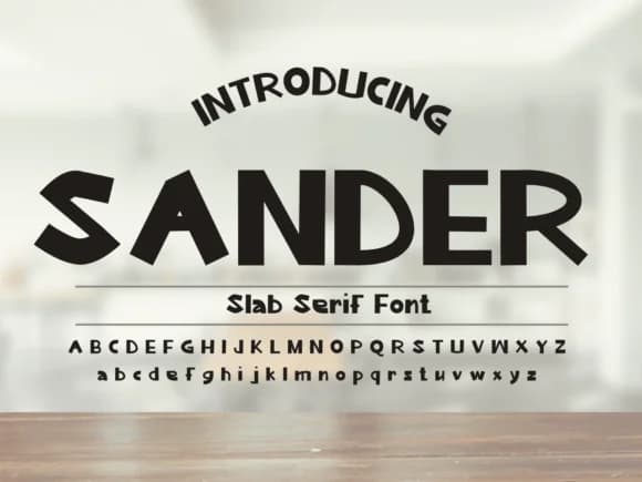 Sander by Pukka De — Slab Serif Font