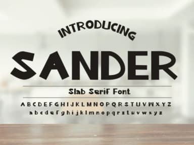 Sander by Pukka De — Slab Serif Font — thumbnail 1