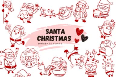 Santa Christmas by Suphitchaya — Dingbats Font — thumbnail 1