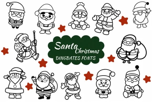 Santa Christmas by Natchuta — Dingbats Font