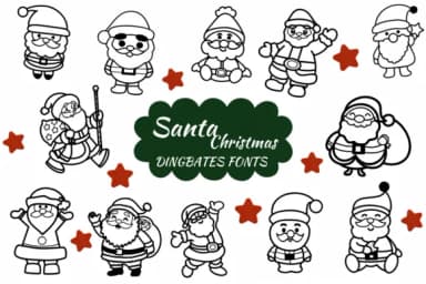 Santa Christmas by Natchuta — Dingbats Font — thumbnail 1