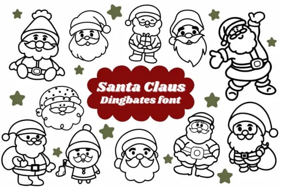 Santa Claus by Natchuta — Dingbats Font