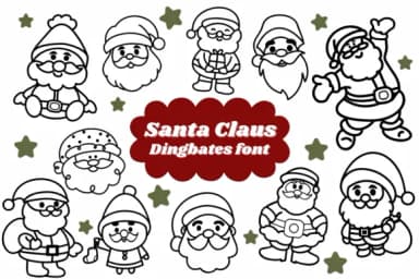 Santa Claus by Natchuta — Dingbats Font — thumbnail 1