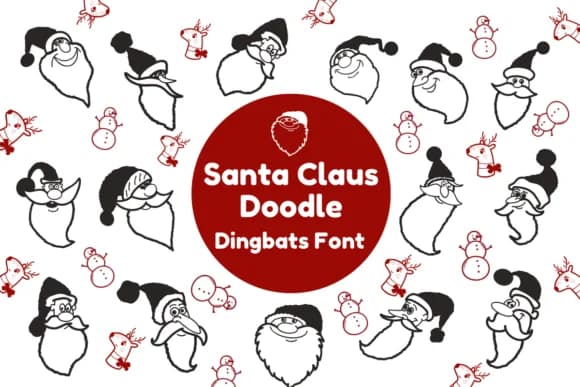 Santa Claus Doodle by Nun Sukhwan — Dingbats Font
