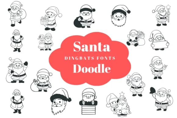 Santa Doodle by Suphitchaya — Dingbats Font