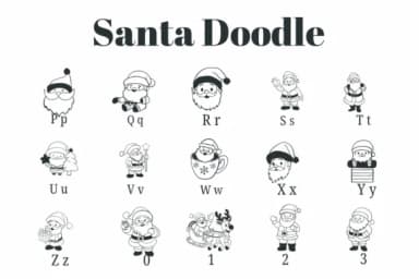 Santa Doodle by Suphitchaya — Dingbats Font — thumbnail 3