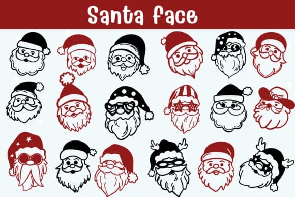 Santa Face by Sontaya — Dingbats Font