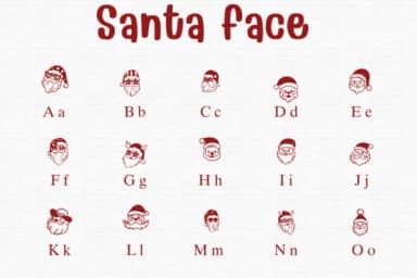 Santa Face by Sontaya — Dingbats Font — thumbnail 2