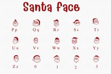 Santa Face by Sontaya — Dingbats Font — thumbnail 3