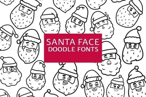 Santa Face Doodle by digitalplannerland — Dingbats Font