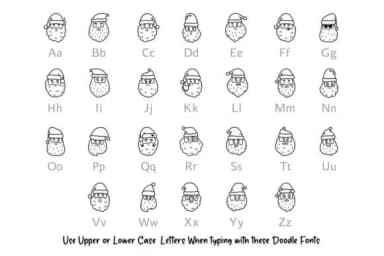Santa Face Doodle by digitalplannerland — Dingbats Font — thumbnail 2