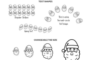 Santa Face Doodle by digitalplannerland — Dingbats Font — thumbnail 4