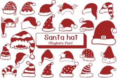Santa Hat by Ketsarin — Dingbats Font — thumbnail 1