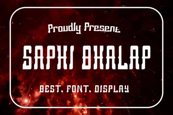 Saphi Bhalap by maikofarazhatta — Slab Serif Font