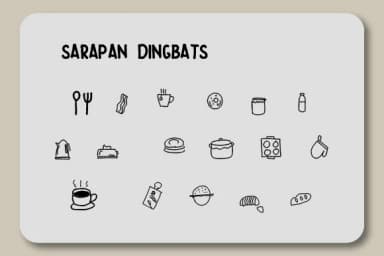 Sarapan by Ciriative — Dingbats Font — thumbnail 2