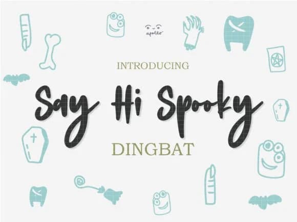 Say Hi Spooky by Apollo no.64 — Dingbats Font