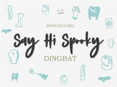 Say Hi Spooky by Apollo no.64 — Dingbats Font — thumbnail 1