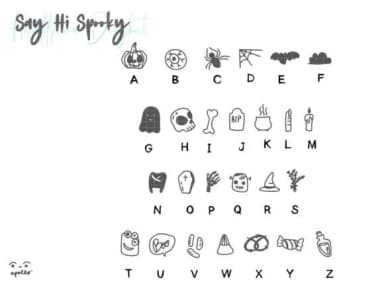 Say Hi Spooky by Apollo no.64 — Dingbats Font — thumbnail 2