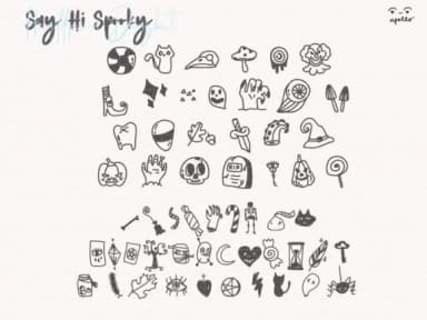 Say Hi Spooky by Apollo no.64 — Dingbats Font — thumbnail 3